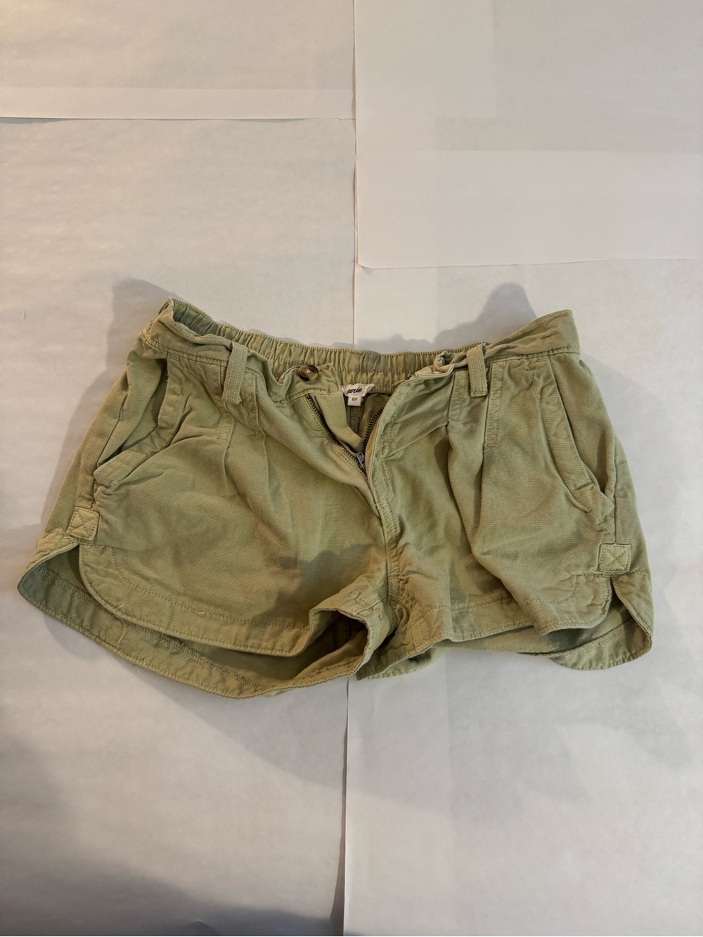 aerie Olive Green Elastic-Waist Casual Shorts